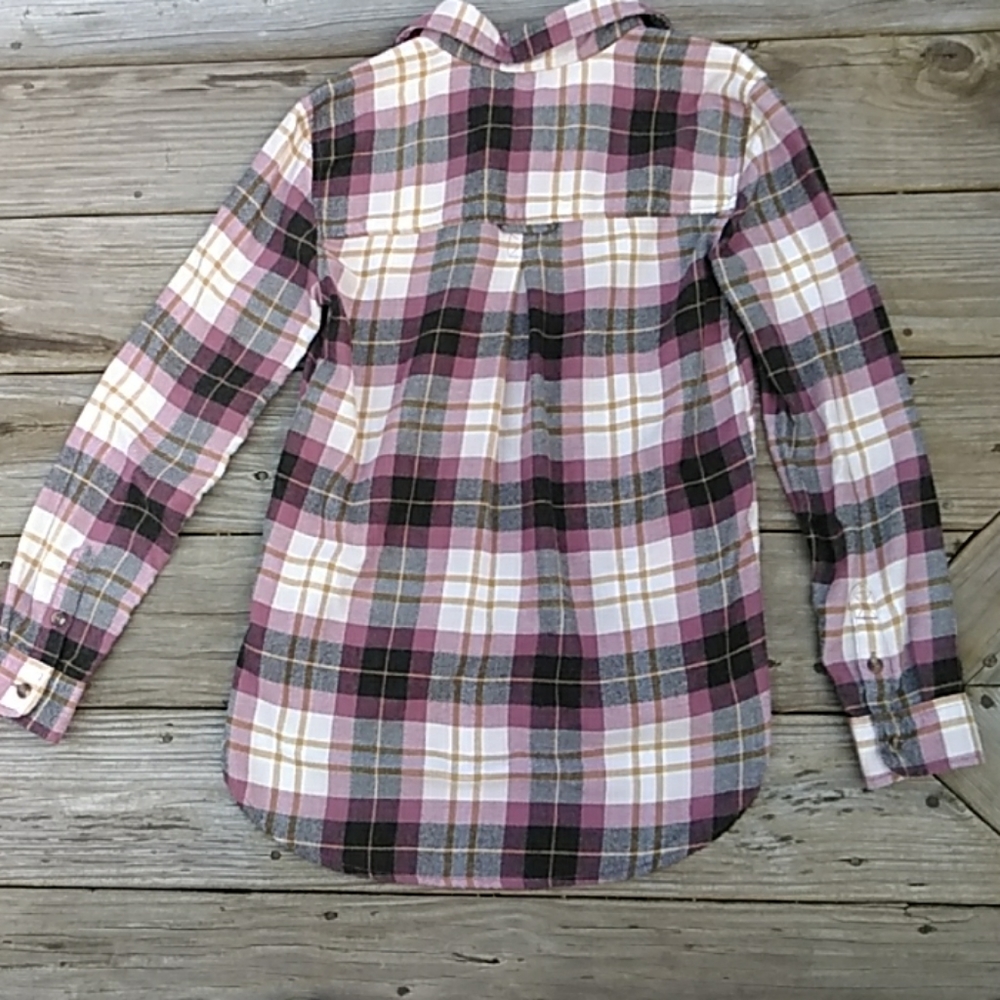 American Eagle Boyfriend Fit Flannel. Sz XS - Picture 2 of 4
